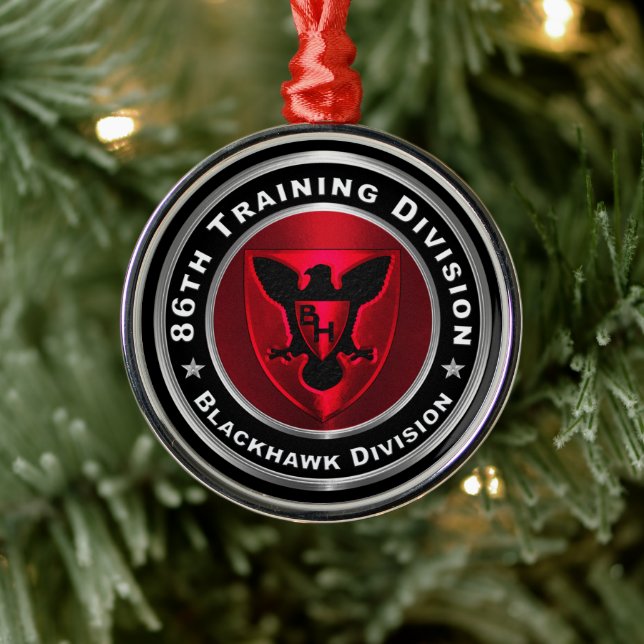 86th Training Division Christmas    Metal Tree Decoration (Tree)
