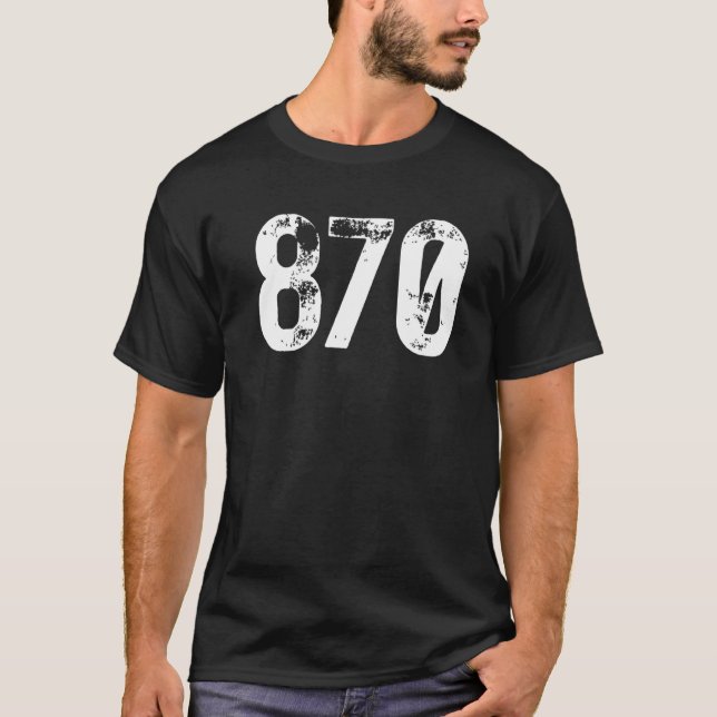 870 Area Code Jonesboro AR Mobile Telephone Area C T-Shirt (Front)