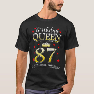 87 & Fabulous 87 Years Old 87th Birthday For Women T-Shirt