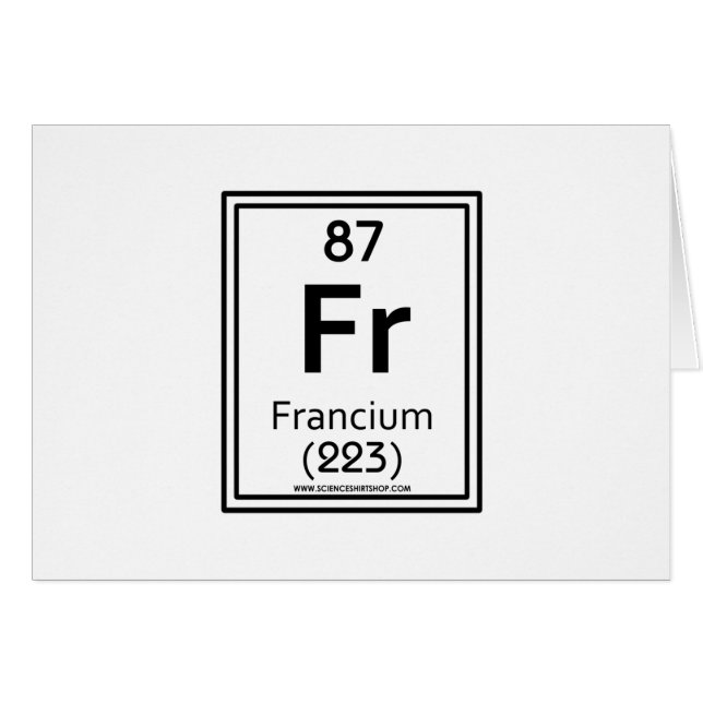 87 Francium (Front Horizontal)