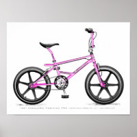 87 Kuwahara Magician Pro LixBMX Vintage BMX Sketch Poster Zazzle