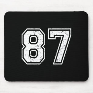 87 Number Eighty-Seven Team Sports Nge Varsity Mouse Mat