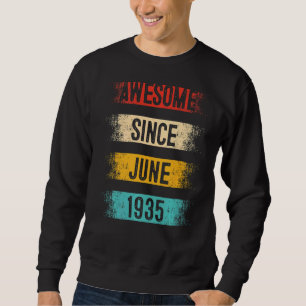87 Year Old Awesome Since June 1935 87th Birthday Sweatshirt