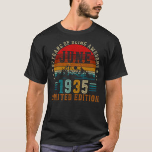 87 Year Old June 1935 87th Birthday T-Shirt