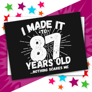 87 Year Old Sarcastic Meme Funny 87th Birthday Postcard