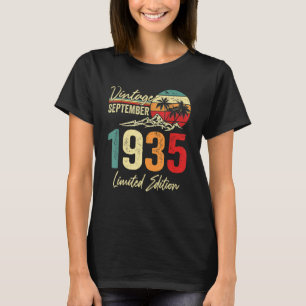 87 Yr Old Vintage September 1935  87th T-Shirt