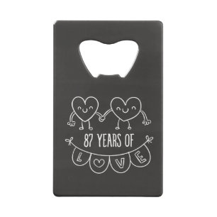 87th Anniversary Gift Chalk Hearts