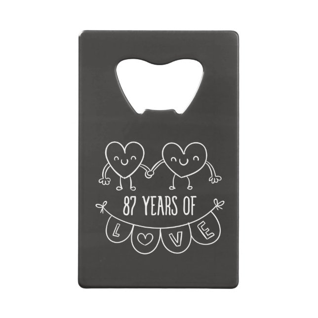 87th Anniversary Gift Chalk Hearts (Front)