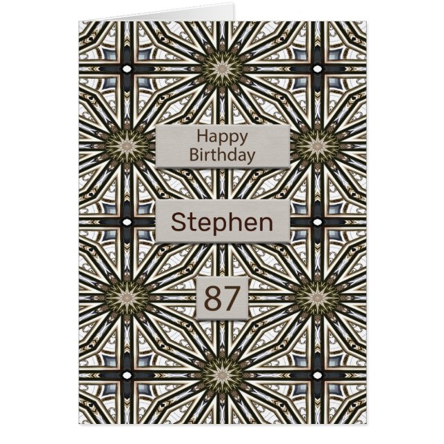 87th Birthday Abstract Mandala Design (Front)