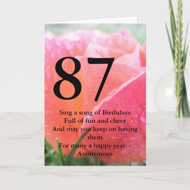 87th Birthday Card (Front)
