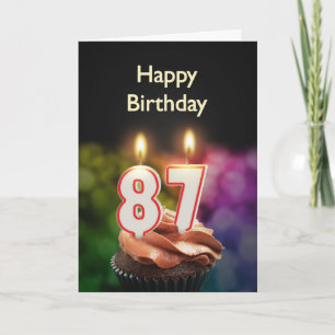 87th Birthday card with Candles