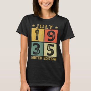 87th Birthday Decorations July 1935 87 Years Old T-Shirt