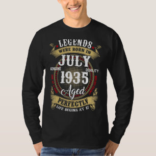 87th Birthday Legends Born In July 1935 87 Years T-Shirt