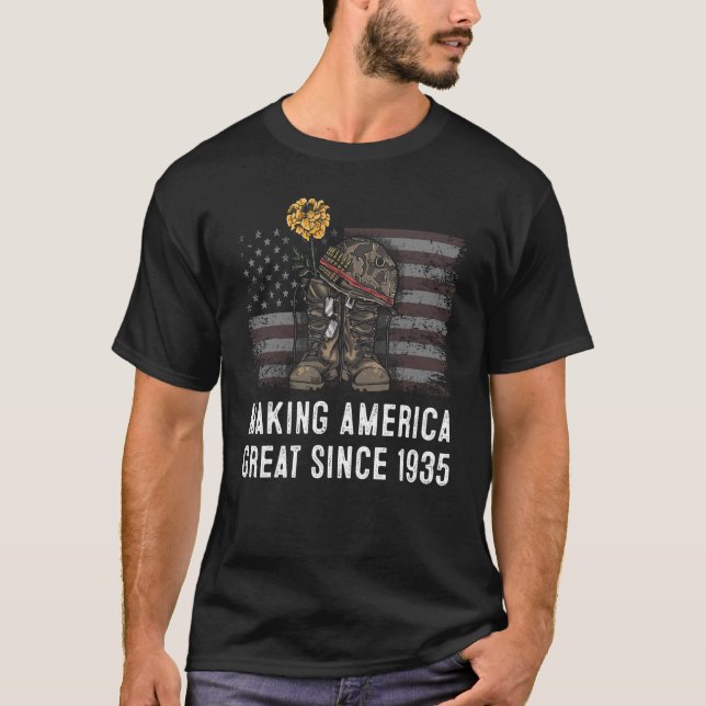 87th Birthday Making America Great Since 1935 2 T-Shirt (Front)