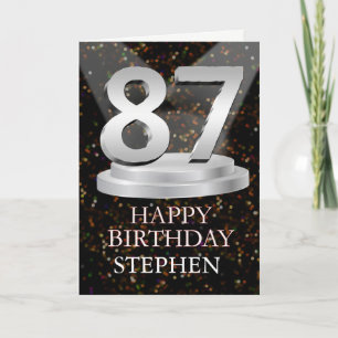 87th Birthday Spotlights Add A Name Card