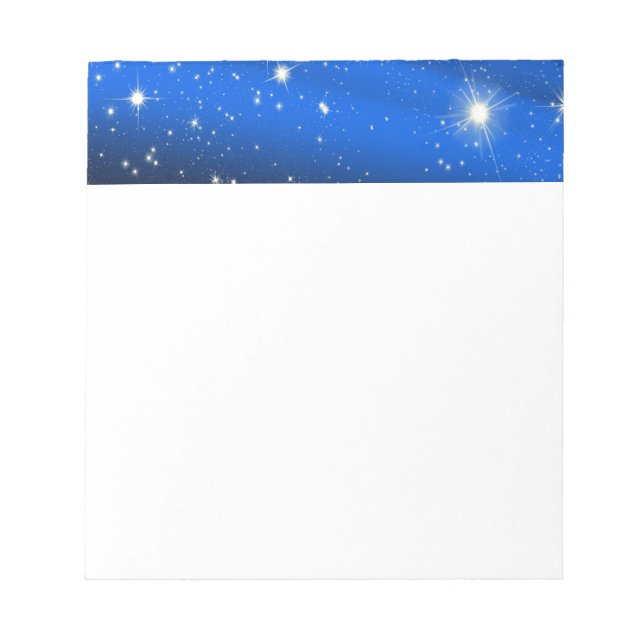 880294 ROYAL BLUE STARS SPACE UNIVERSE BACKGROUNDS NOTEPAD (Front)