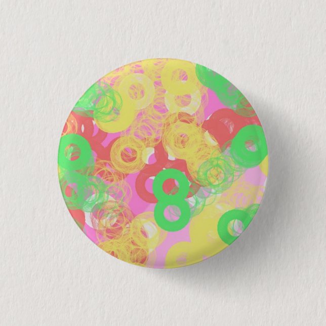 888888 abstract art button (Front)