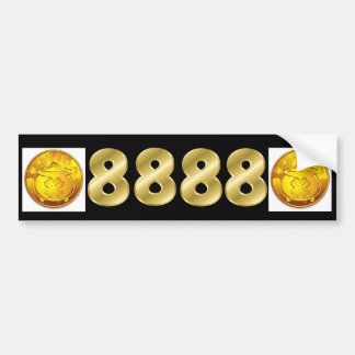 8888 Money Forever License Plate Bumper Sticker