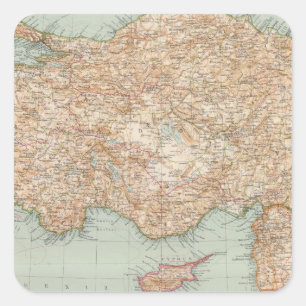 8889 Turkey, Syria, Palestine Square Sticker