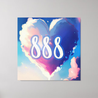 888 Angel Number: A Tapestry of Cosmic Serenity  Canvas Print