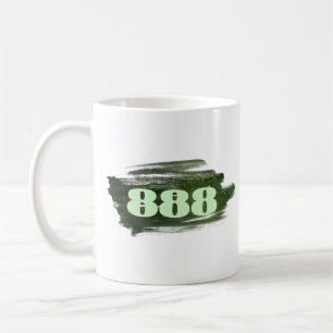 888 Green Glitter Number Abundance Manifestation Coffee Mug