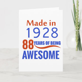 88 birthday design card