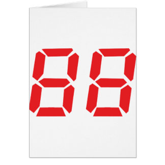 88 eighty-eight red alarm clock digital number