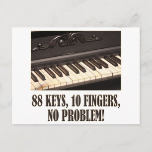 88 Keys, 10 Fingers, No Problem! Postcard