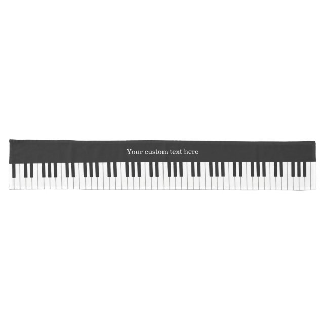 88 Keys Full Piano Keyboard Musical Dinner Long Table Runner (Horizontal)