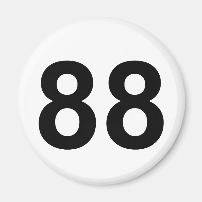 88 - number eighty-eight magnet (Front)