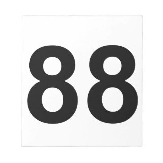 88 - number eighty-eight notepad