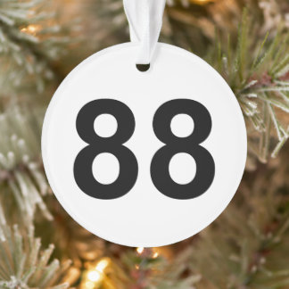 88 - number eighty-eight ornament