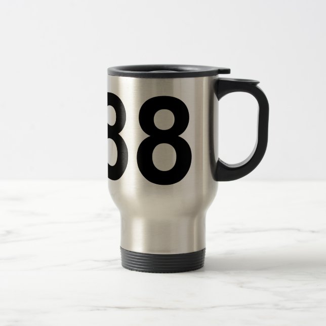 88 - number eighty-eight travel mug (Right)