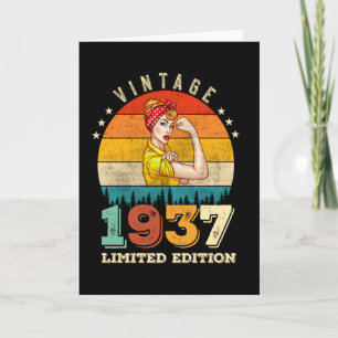 88 Year Old Bday 1937 Vintage 88th Birthday Women Card