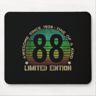 88 Year Old Vintage 1938 Limited Edition 88th Birt Mouse Mat
