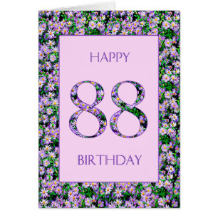 88th Birthday Purple Daisies