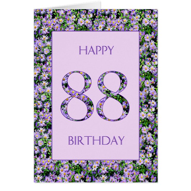 88th Birthday Purple Daisies (Front)