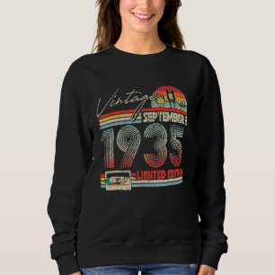 88th Birthday September 1935 Vintage Cassette Sweatshirt