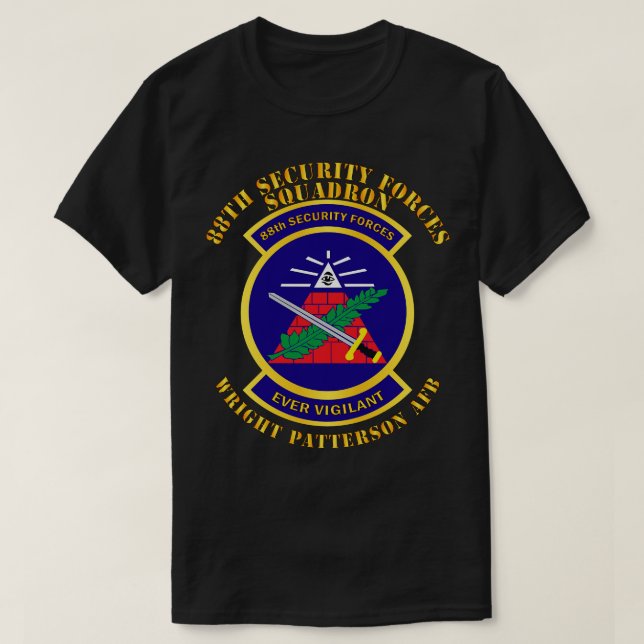 88th Security  Squadron Wright Pat AFB T-Shirt (Design Front)