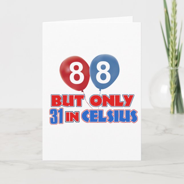 88th year old birthday designs card (Front)