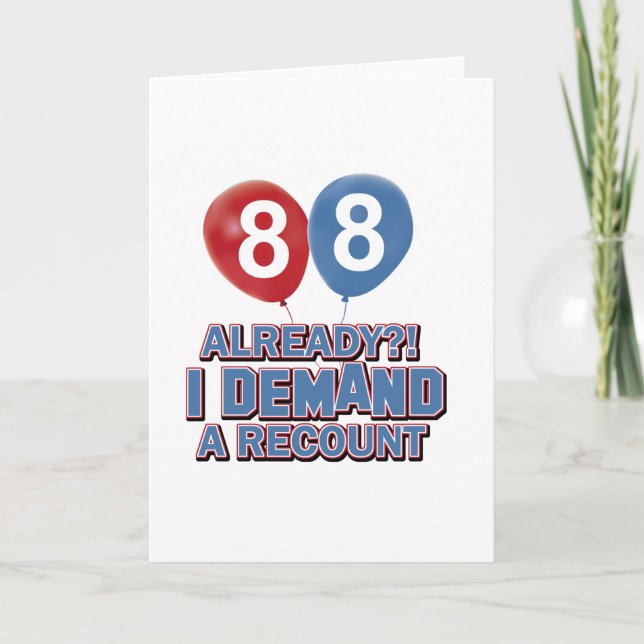 88th year old birthday designs card (Front)