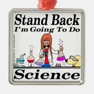 890 stand back l'm going to do science cartoon metal tree decoration