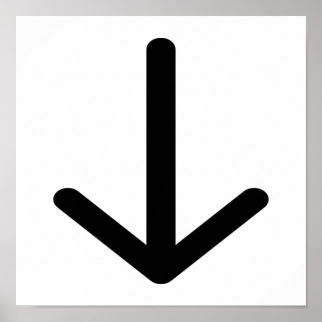 89620 BLACK ARROW DOWN DIRECTION POSTER (Front)
