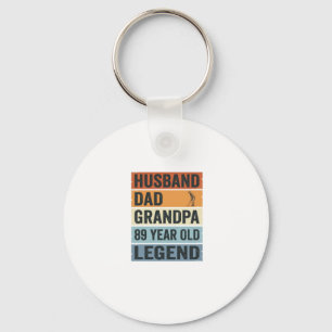 89 Year Old Husband Dad Grandpa Legend Shirt_1 Key Ring
