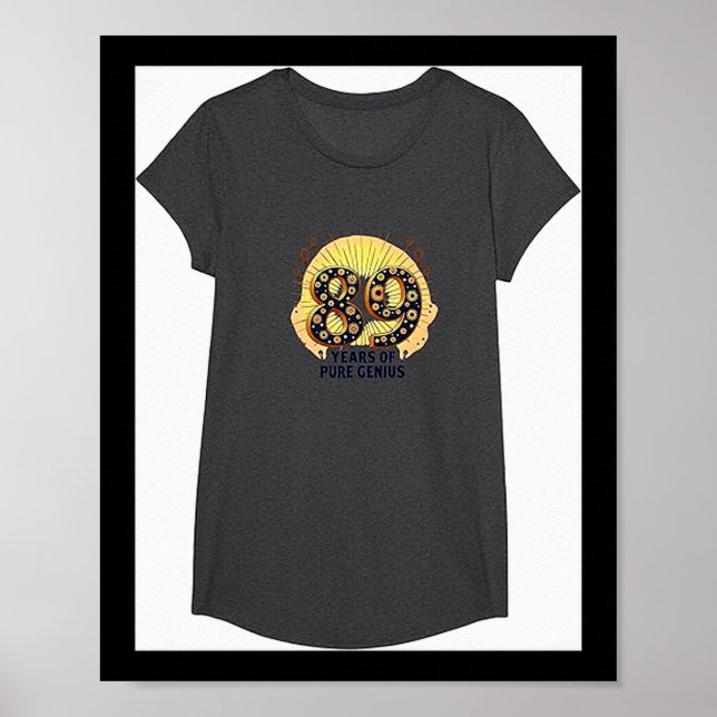 89 Years Of Pure Genius Birthday Gift For Intellec Poster (Front)