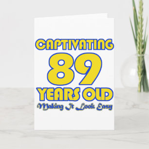 89 YEARS OLD BIRTHDAY DESIGNS CARD