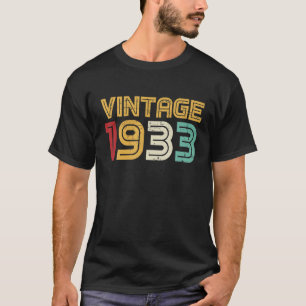 89 Years Old Men Women 89Th Birthday Graphic Vinta T-Shirt