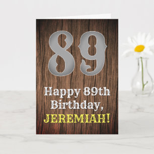 89th Birthday: Country Western Inspired Look, Name Card