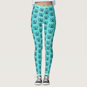 89th Birthday or Anniversary Peacock Feathers Leggings