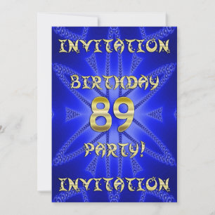 89th Birthday party invitation